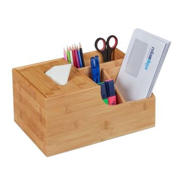 Kirjutusriistade organiseerija koekarbiga 14x29x19,5 cm, helepruuni värvi