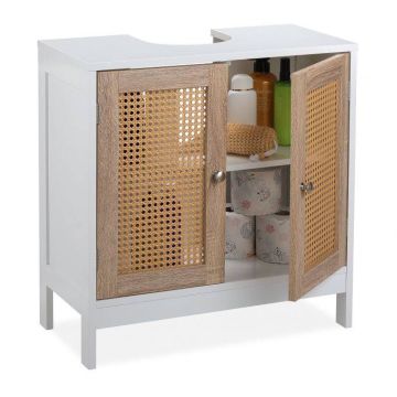Vannitoa kapp 61,5x60x30cm., valge/helepruun