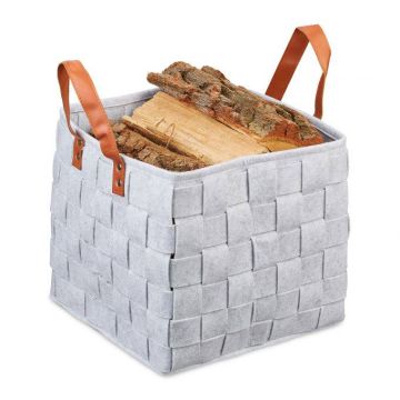 Kokkupandav sangadega kott 29x31x31cm., halli värvi