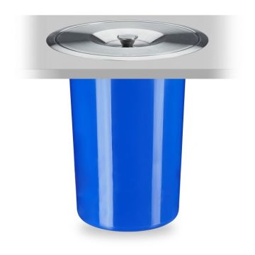 Встраиваемый мусорный бак для столешницы 30x26,5см, 8л, цвет синий/серебристый