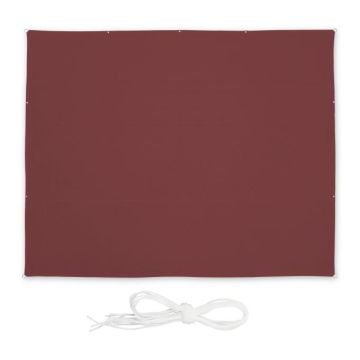 Päikesepoolne ristkülikukujuline markiis 600x500cm., tumepunast värvi