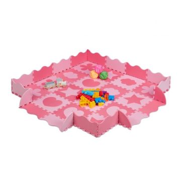 Игровой коврик "Delionė" с бортиком 1x31,5x31,5см., розовый цвет