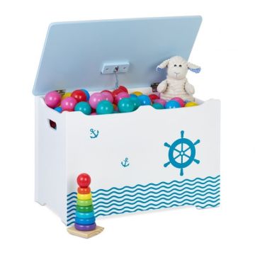 Hoiukast 40x60x34cm., sinine/valge/helesinine