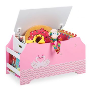 Hoiukast 46x84x42,5cm., roosa/valge