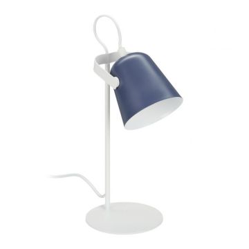 Laualamp 39x15cm., tumesinine/valge