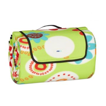 Плед для пикника 200х300 см., цвета зеленый/голубой/красный