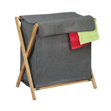Pesukorv 57x55x35cm, 60L., hall/helepruun