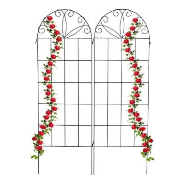 Komplektis 2 aiagrilli 153x51x1cm., must