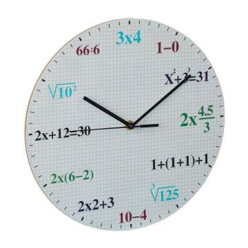 Часы настенные 30х4см., белые/черные