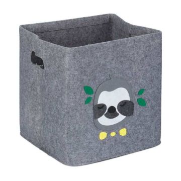 Kokkupandav kott 33x33x33cm., hall/must/valge