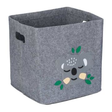 Kokkupandav kott 33x33x33cm., hall/roheline värv