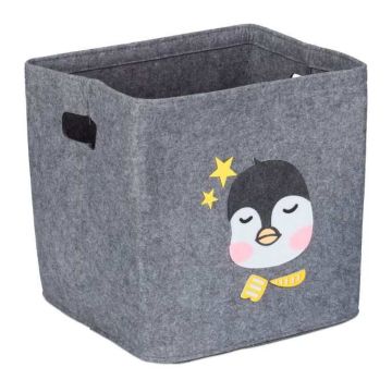Kokkupandav kott 33x33x33cm., hall/kollane/valge