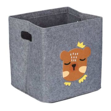 Kokkupandav kott 33x33x33cm., hall/pruun värv