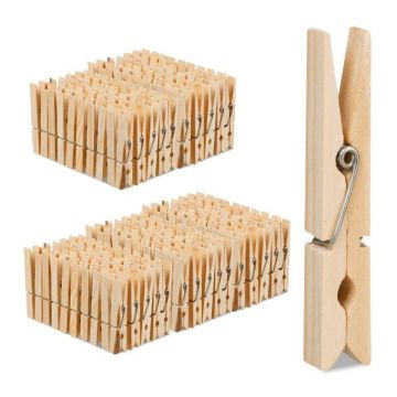 Pesulõksude komplekt 240 osa 7,5x1,5x1 cm, helepruun