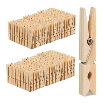 Pesulõksude komplekt 288 osa 7,5x1,5x1 cm, helepruun