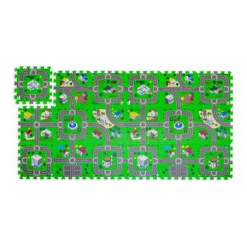 Игровой коврик "Делионе" 178,5х90см., зеленый/серый/синий