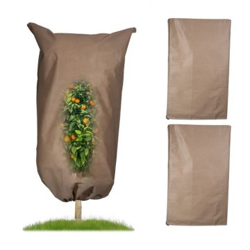 Комплект из 3 зимних чехлов для растений 180x120 см, бежевый