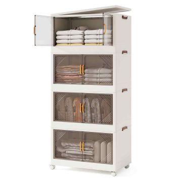 Книжный шкаф 65x39x142см, белый/коричневый цвет