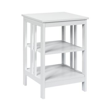 Komplekt 2 ööriiulist 40x40x61cm, valget värvi