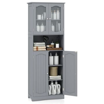 Полка для ванной 60x30x164см, серого цвета
