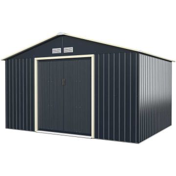 Садовый сарай 340x255x210см, тёмно-серого цвета