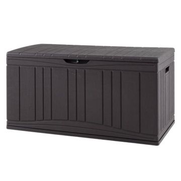 300 l waterproof patio storage box, brown