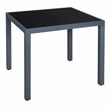 Terrassilaud halli klaasist pealispinnaga 85x85x73cm