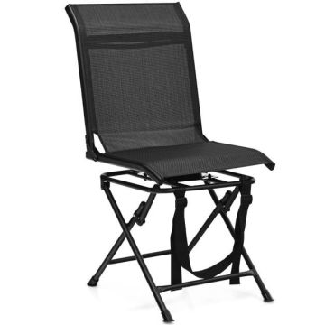 360° swivel folding hunting chair, metal frame, 150 kg, black