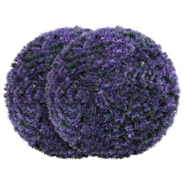 Komplekt 2 bukspuunist kuuliga 38x38cm, lilla värvi