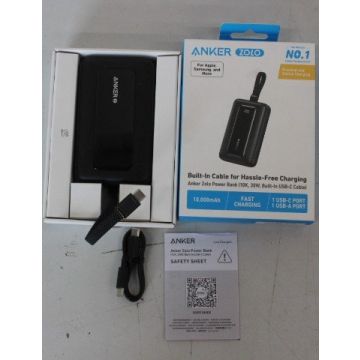 Anker A1688H11 kaasaskantav aku, sisseehitatud USB-C-kaabliga