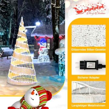3D Christmas decoration, 550 LED lights, 70 × 155 cm