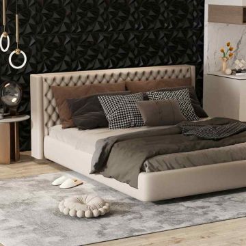 3D PVC wall panels, 40 pcs, Black, 50 × 50 × 4.5 cm