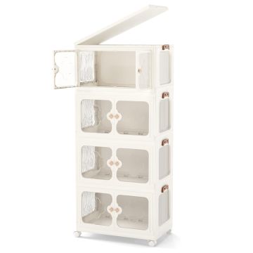 Raamatukapp 59,5x35,5x130,5 cm, valge värv