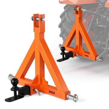Kolme punkti haakekonks VEVOR S-01-B, 50,8 mm vastuvõtja, Oranž, 530 × 165 × 540 mm