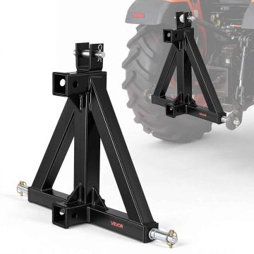 Kolme punkti haakekonks VEVOR S-08, 50,8 mm vastuvõtja, must, 550 × 165 × 545 mm