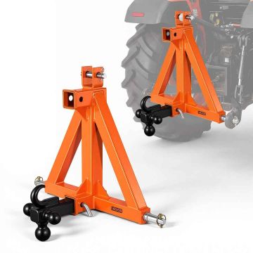 3-punkti haakeseade VEVOR S-08-A, 50,8 mm vastuvõtja, 3 kuuli, Oranž, 55 × 54,5 × 16,5 cm