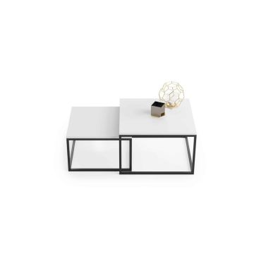 Kohvilaud Twin 70x70x42cm / 60x60x36 cm, must