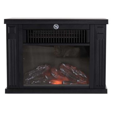 Elektrikamin Homcom 34x17x25cm., must