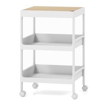 Кухонная тележка 40x26x61см, белого цвета