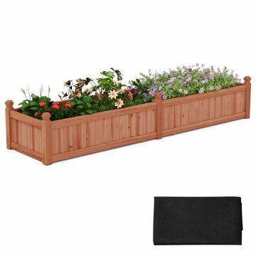 Поднятая грядка 227x59,5x40см, коричневого цвета