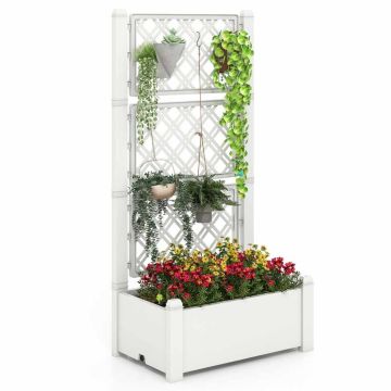 Поднятая грядка 76x45x150см, белого цвета