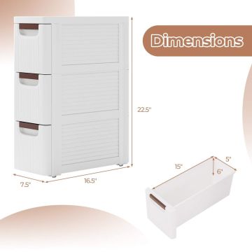 Vannitoa kapp 42x19x57cm, valge värv