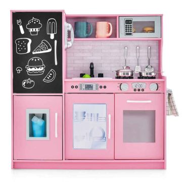 Детская кухня 82x24x80см, розового цвета