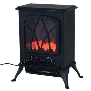 Elektrikamin Homcom 45x28.5x54cm., must