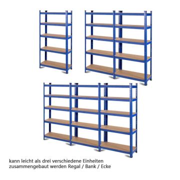 Стеллаж для хранения 75x30x150см, синий/светло-коричневый цвет