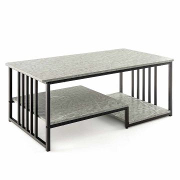 Kohvilaud 110x60x45cm, halli/musta värvi