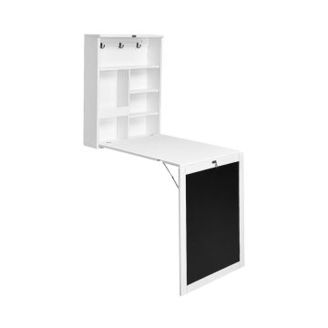 Seinariiuliga kirjutuslaud 60,1x85,4x145,5cm, valge/must värvus