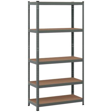 Стеллаж для хранения 90x40x183см, светло-коричневого/серого цвета