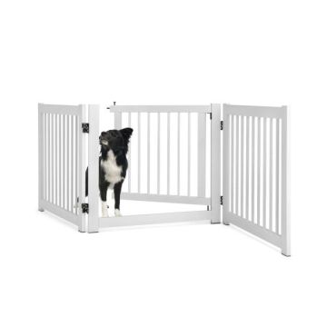 Koera aed 210x61cm, valge värv