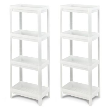 Komplekt 2 riiulist 36x23x99,5cm, valge värv